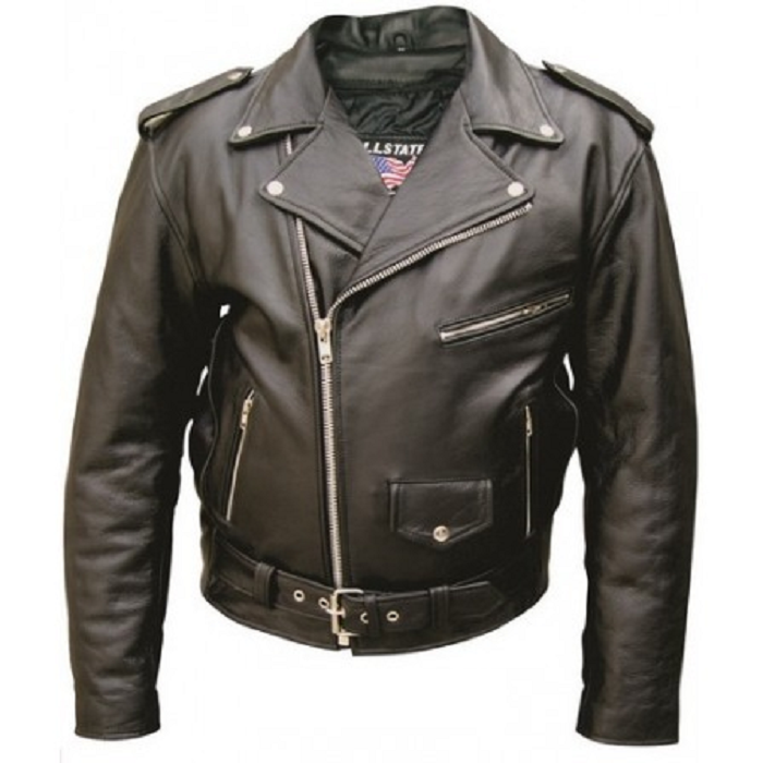 Men's Lined Motorcycle Jacket AL2001 - Open Road Leather & Accessories