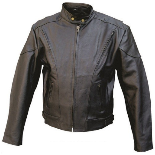 Men's Leather Racer Jacket AL2041 - Open Road Leather & Accessories