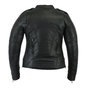 Woman's Motorcycle Jacket with Quilt Detail DS893 - Open Road Leather ...