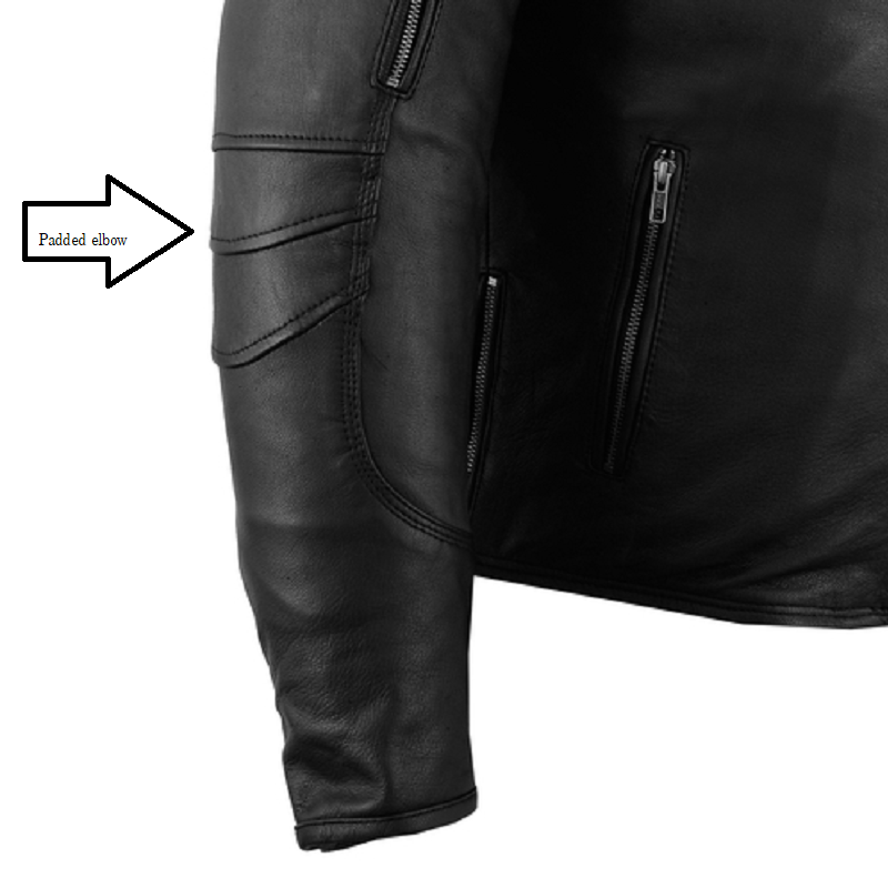 Men's Longer Beltless Biker Jacket DS794 - Open Road Leather & Accessories