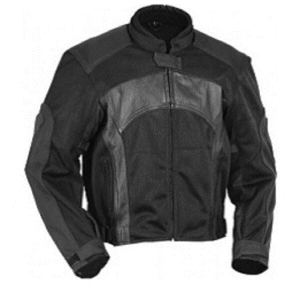 black motorcycle leather jacket