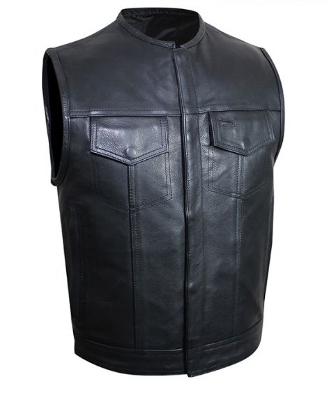 Man's Motorcycle Club Vest CL-MV68007-ZIP-NK - Open Road Leather ...