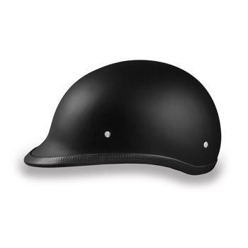 Milwaukee Helmets Matte Black 'Polo' Half Face Motorcycle Helmet