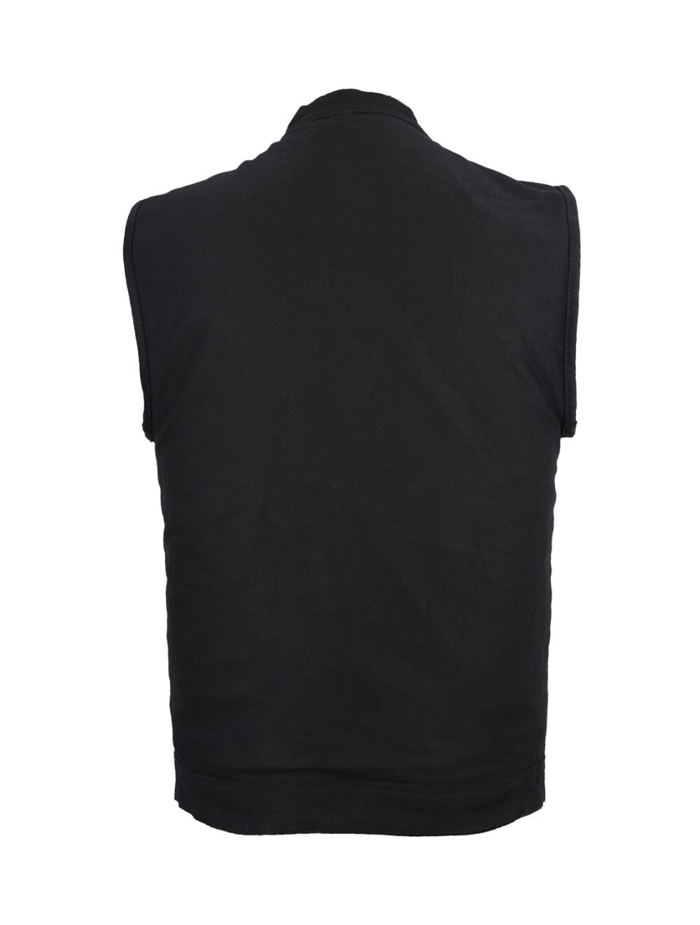 Men's Black Denim Gun Pocket Vest MR-MV7320-ZIP-BD - Open Road Leather ...
