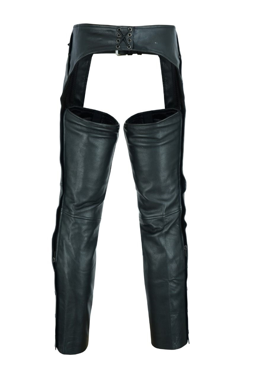 Black Leather Chaps MR-C4334-11 - Open Road Leather & Accessories
