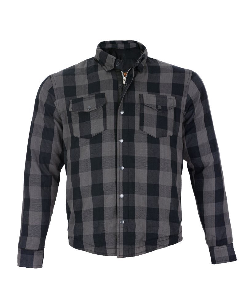 Men's Flannel Shirt/Jacket with Pads SHR12-CC - Open Road Leather ...